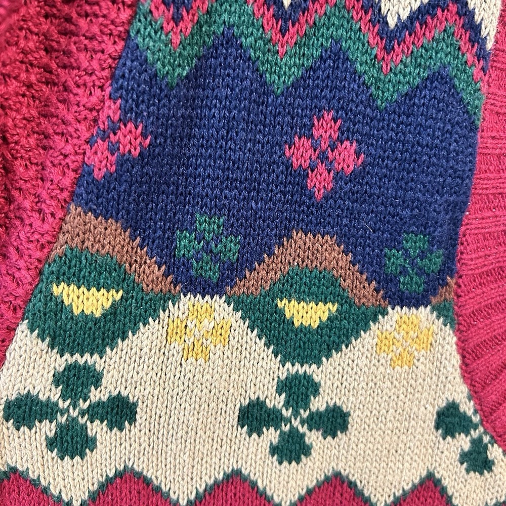 Vintage Women's Large Gina Peter's Sweater Vest. Button Up, Colorful. - Picture 6 of 7